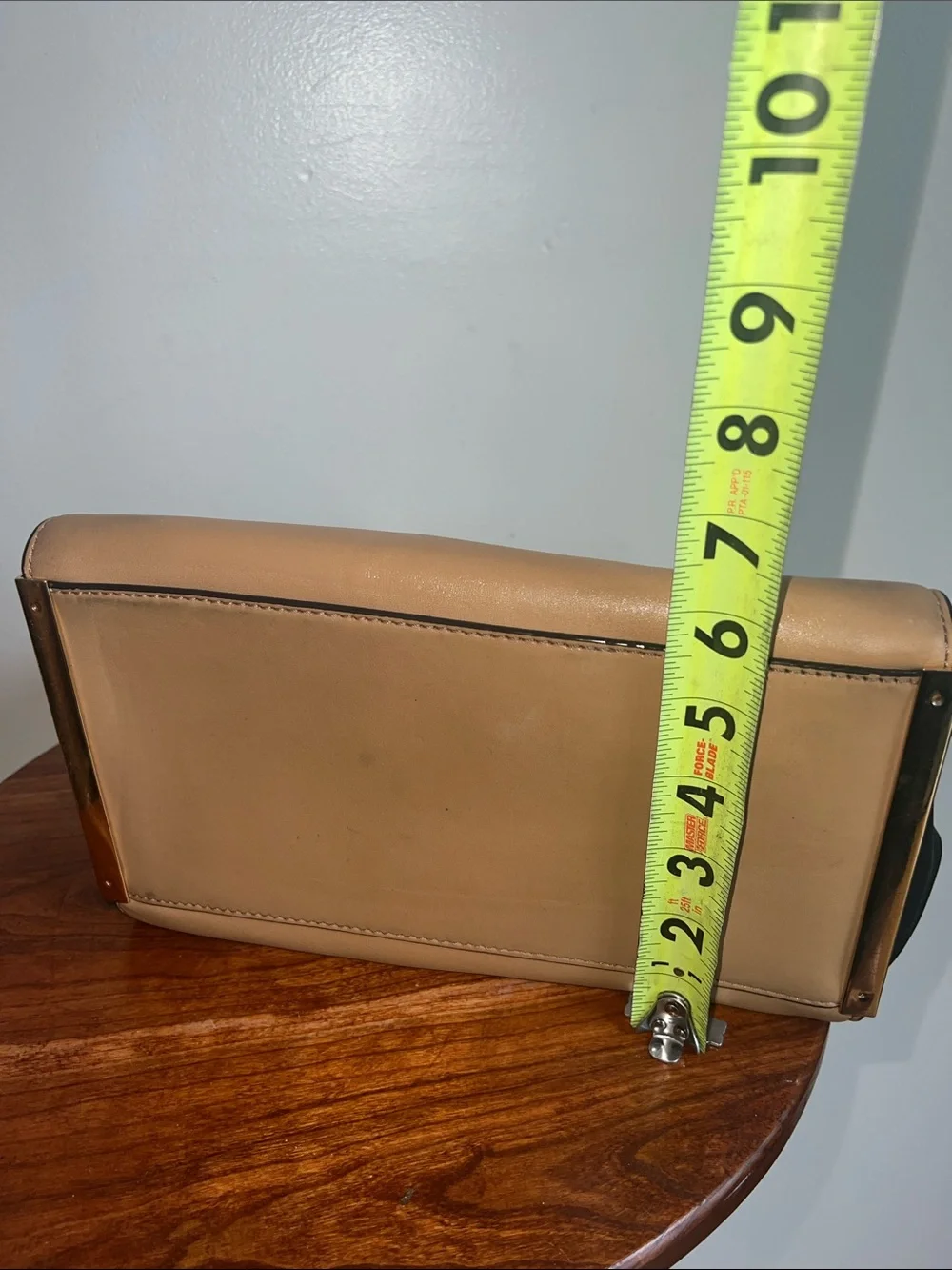 Michael Kors Two-Tone Tan & Black Leather Satchel with Gold Hardware